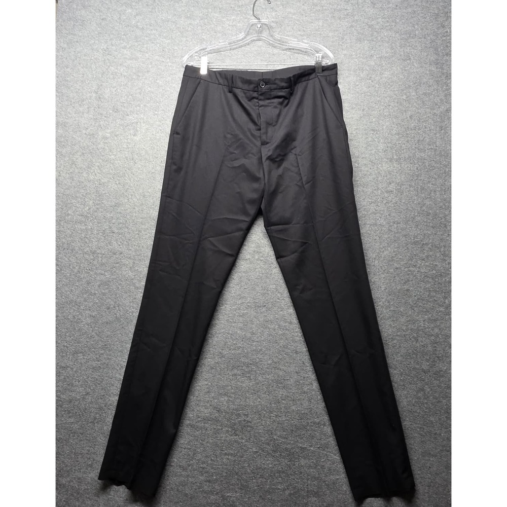 ZARA Mens Black Dress Trousers EU 42 US 32 Slim Fit Formal Pants 1564/311